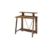 Desk Weathered Oak Black Finish The Desktop is all Crafted from Wood in A Homey And Rustic Finish Study Writing Table Study Desk with Storage