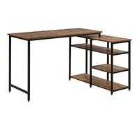 Desk with Shelves Home Office L-Shaped Computer Desk Left Or Right Set Up Vintage Brown Industrial Style Corner Desk with Open Shelves 47" L Study Writing Table Study Desk with Storage