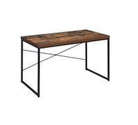 Desk with Shelves The Thicker Wood Top Is Supported By Lighter Scaled Black Metal Lags And An Stretcher Which Assures for A Sturdy Surface Desk in Weathered Study Computer Desk Study Desk with Storag