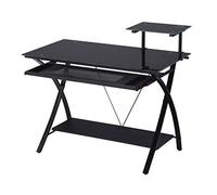 Desk with Shelves Upgrade Your Home Office with The Contemporary Look of The Black Sleek Computer Desk Study Writing Table Study Desk with Storage