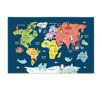 Desk Writing Mat for Kids | Pad scrivania impermeabile con spazio, dinosauri e design delle mappe del mondo | Protettore da tavolo colorato, grande tampone per il per l'apprendimento, il disegno