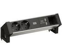 Desk2 Alu Black 2xprotective Contatto 1xusb Caricatore - Accessori Alimentazione NEW