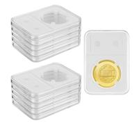 Deskium 10 espositori per monete, in plastica trasparente, per medaglioni commemorativi da 3,3 cm, 33 mm, organizer per collezionisti, per la casa