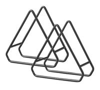 Deskium 2 supporti triangolari in metallo nero, per piatti e coperchi per pentole, per cucina, supporti organizzativi per controsoffitti e armadi, soluzione salvaspazio