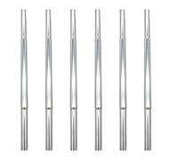 Deskium 6 aste di prolunga argentate per mazze da golf, accessori leggeri e portatili, estensori in acciaio da 1,58 pollici per aumentare la distanza di colpire e migliorare lo swing, 31 x 13,5 cm