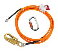 Deskium Arborist, kit di attrezzi da arrampicata, corda flip line con nucleo in acciaio resistente, 1,1 cm x 0,22,9 cm, lunghezza regolabile, con moschettone di sicurezza