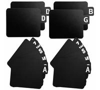 Deskium Divisori per dischi neri, 52 schede per indice A-Z per vinile, 5,7 x 11,9 cm, organizer per album in plastica PP, facile da riporre