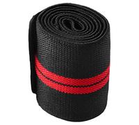 Deskium Gomiti in nylon rosso per sollevamento pesi, 2 pezzi, regolabili, 100,1 x 7,9 cm, fascia elastica di supporto per protezione articolare, allenamento in palestra, panca