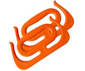 Deskium Manico multiuso, 18 cm, arancione per sacchetti della spesa, supporto per manico in plastica, design a forma di U per secchio di vernice