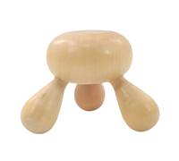 Deskium Massaggiatore per la testa in legno per rilassamento muscolare, strumento manuale per cuoio capelluto e trigger point con design arrotondato, palmare per testa, collo, schiena, gambe, 9 x 9 x