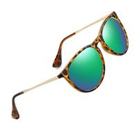 Deskium Occhiali da sole chic con montatura leopardata, polarizzati e leggeri, per viaggi, guida, unisex