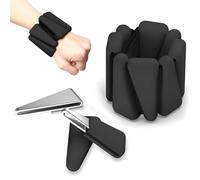 Deskium Pesi da polso regolabili in silicone e metallo, ideali per pilates, corsa e yoga, comodi set di due