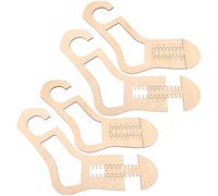 Deskium Righello flessibile in legno per lavorare a maglia, con un design elegante, ideale per mantenere la forma del calzino e asciugatura rapida, 2 pezzi