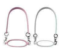 Deskium Set di 2 manici per bottiglia d'acqua con tracolla, accessori rosa e bianchi compatibili con Stanley, imbracatura per bottiglie d'acqua da 20,1 cm, diametro 8,9 cm, portatile