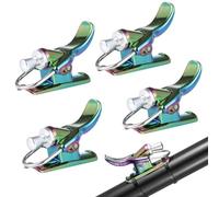Deskium Set di 4 grilletti da pesca vibranti per pesca a cannone, surf, con fascette, supporto per lancio a bobina per pesca in spiaggia e da riva