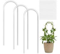 Deskium Telaio per piante rampicanti per pothos, traliccio per piante, 40 cm, in plastica trasparente, supporto per piante da interno con 30 legami, traliccio per edera, dracaena