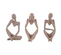 Desklens 3 pezzi Statua pensatore moderna decorazione domestica arte astratta scultura decorazione sulla scrivania per ufficio, soggiorno, camera da letto, statua da tavolo