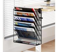DESKORGA Organizzatore da Ufficio da Appendere Senza Forare, Porta Documenti A4 e Forniture, Riviste da Parete, Cartella Sospesa, Accessorio per Ufficio