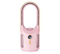 Desktop Bladeless Fan, USB Rechargeable Cooler, 4.92x4.92x12.6 Inches Quiet Air Circulator, Built-In Night Light, 1800mAh Battery, Ideal for Bedroom, Dorm, Car, RV, Travel, Home