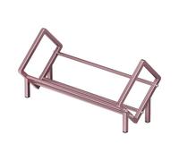 Desktop Bookshelf - Tilting Carbon Steel Tabletop Book Rack Organizer, Compact 15.7in Literature Storage Stand Display Shelf, Desk Arrangement System Space Saving Holder Setup For Living Room Home