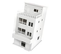 Desktop Building House Model Set, C | 1: 64 struttura della facciata della città con appello di layout di scena, accento dell'esposizione dello scaffale dei