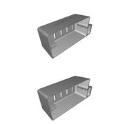 Desktop Business Card and Pen Holder - Dual Section Office Organizer