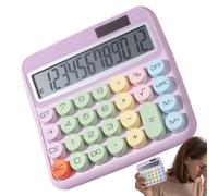 Desktop Calculator, 12 Digit Large Button Design, Tilted LCD Display Screen, 6.02x5.51 Inches, Smooth Key Response Function, for Home School Retail Banking Student Use