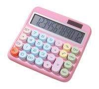 Desktop Calculator,12-Digit Large Button Scientific Machine, 5-Inch Color Lcd Display, 15° Angled Screen (1 Unit/multicolor) for Office School Home Retail Banking Work, 6.02x5.51 Inches
