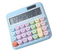 Desktop Calculator,12-Digit Large Button Scientific Machine, 5-Inch Color Lcd Display, 15° Angled Screen (1 Unit/multicolor) for Office School Home Retail Banking Work, 6.02x5.51 Inches