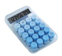 Desktop Calculator Mechanical Clear Digital Display Large Buttons Big Screen 10 Digits Basic Calculator for Students Office Supplies Plastic 95 x 150mm (Blu)