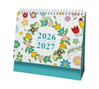 Desktop Calendar 2026, Weekly Monthly Planner With Notes - 20,3 x 8 x 18 cm Aesthetic 2026-2027 Desktop Calendar - Pocket-Size For Appointment Agenda Planning Home Office Classroom Teacher Student
