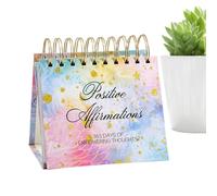 Desktop Calendar - Affermazioni Desk Pad | Daily Affermazioni for Men | Motivational Standing Calendar | Desk Accessories for Women Office Daily Inspiration for Living Your Best Life