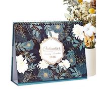 Desktop Calendar, Monthly Calendar Planner with Floral Design, Easy Organizer Tool, Multiple Settings for Teachers, Women, Kids, Family, Home, Workplace, 9.84x10.04x0.63 Inches