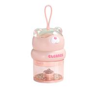 Desktop Cleaner Vacuum - USB Rechargeable Mini Vacuum | Cute Bear Design Duster | 500mAh Battery Transparent Storage Compartment Portable Eraser Cleaner For Student Desk Home Office Car Counter Electr