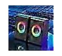 Desktop Computer Speakers, Surround Sound System with Enhanced Bass and RGB Lighting for an Immersive Experience, Easy Plug and Play Setup, Compact