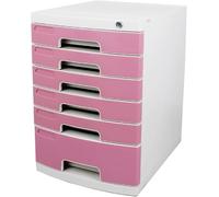 Desktop con cassetto portadocumenti, armadietto organizer da scrivania multifunzionale, scatola A4 con serratura for ufficio(6 layers)