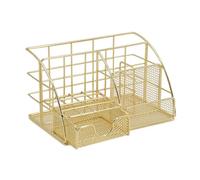 Desktop Contenitore Rete Metallo Ufficio Forniture Accessori W/Cassetto Inserti