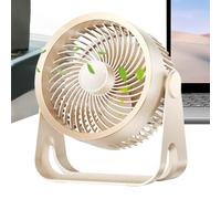Desktop Cooler, Rechargeable Desk Air, Portable Cooling Air, 360 Degree Tilt, 3 Speed Settings, Study Agency travel Dorm Use, 16.9x18.9x9.3cm/6.65x7.44x3.66 Inches, White, 1 Pack,