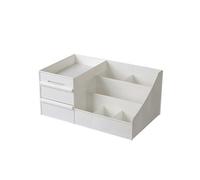 Desktop Cosmetic Storage Box Multi Grid Display Stand Makeup Organizer Desktop Jewelry Collection for Case Holder Household Supplies White