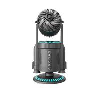 desktop fan | Adjustable Rocket-Shaped Table Fan with Light | desk fans - Extended Battery Quiet 5000RPM Rotating Air Circulator for Cooling Office, Home, School, Dorm & Living Room on Hot Days