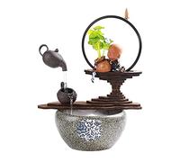 Desktop Fountain Waterfall Fontana da Tavolo con sede per Ufficio Leggero Decorazione da scrivania Decorazioni da Tavolo da Tavolo da Tavolo Desktop a Cascata d'Acqua a funta di Meditazione Zen