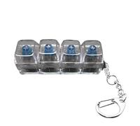 Desktop Keyboard Fidget Toy - 4 Button LED Sensory Keychain | Stress Relief and Focus Gadget for School, Office, Home Desk, Adult Kids Sensory Play, Anxieties Reduction, Classroom Fun