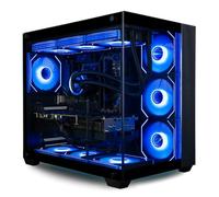 Desktop per PC da gioco Panorama XL RTX 5080 - Processore AMD Ryzen 7 9950X3D, RAM DDR5 da 64 GB, SSD NVMe Gen4 da 2 TB, raffreddato ad acqua, WiFi 6E, HDMI, Windows 11 Pro - Il miglior computer Tower