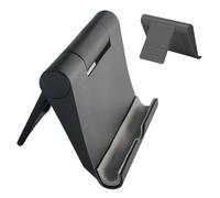 Desktop Phone Stand, multi-angolo regolabile Tablet Tripod, 10 × 8 cm/4 × 3 in Foldable Non-Slip Base Phone Stand for Desk with Reinforced Hinge, Portable Hands-Free Cradle for Home Office Bedside
