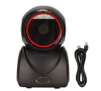 Desktop QR Code Scanner, USB QR Code Scanner with High Accuracy CMOS Sensor, Omnidirectional Induction Trigger for Shopping Malls Supermarkets Retail Stores, Plug and Play with USB (Nera)