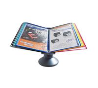 Desktop Reference Arranger, Desktop Flip Display Folder, 10 Exhibit Pockets Catalogo Display Rack, A4 Dimensione Letter-size Desk Reference & Display System, Capacità 20 fogli (multicolore)