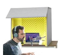 Desktop Soundproof Cover, Microphone Isolation Shield, Portable Vocal Booth for Recording, for Home Studio, Music Recording, Podcasting, Acoustical Treatments