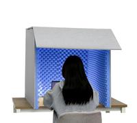 Desktop Soundproof Cover, Portable Vocal Recording Booth Isolation Booth, High Density Absorbent Foam To Filter Vocal, Microphone Isolation Shield, Audio Acoustic Noise Isolator Platform Home