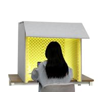Desktop Soundproof Cover, Portable Vocal Recording Booth Isolation Booth, High Density Absorbent Foam To Filter Vocal, Microphone Isolation Shield, Audio Acoustic Noise Isolator Platform Home