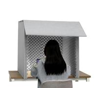 Desktop Soundproof Cover, Portable Vocal Recording Booth Isolation Booth, High Density Absorbent Foam To Filter Vocal, Microphone Isolation Shield, Audio Acoustic Noise Isolator Platform Home